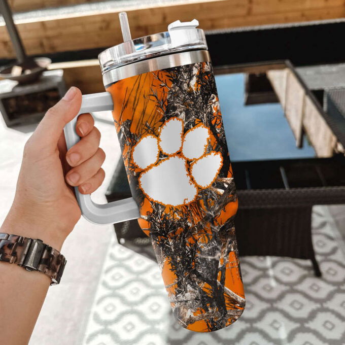 Clemson Tigers NCAA Hunting Personalized Stanley Tumbler 40oz Gift for Fans