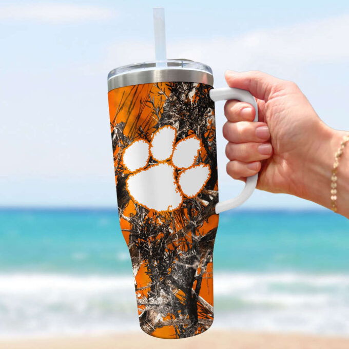 Clemson Tigers NCAA Hunting Personalized Stanley Tumbler 40oz Gift for Fans