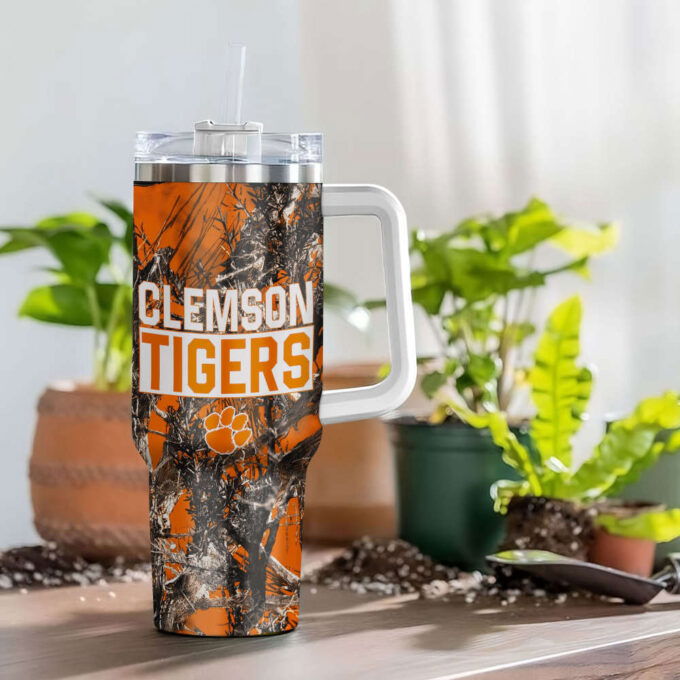 Clemson Tigers NCAA Hunting Personalized Stanley Tumbler 40oz Gift for Fans