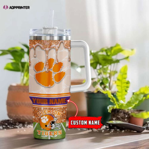 Cart 5 Clemson Tigers NCAA Personalized Stanley Tumbler 40oz Gift for Fans