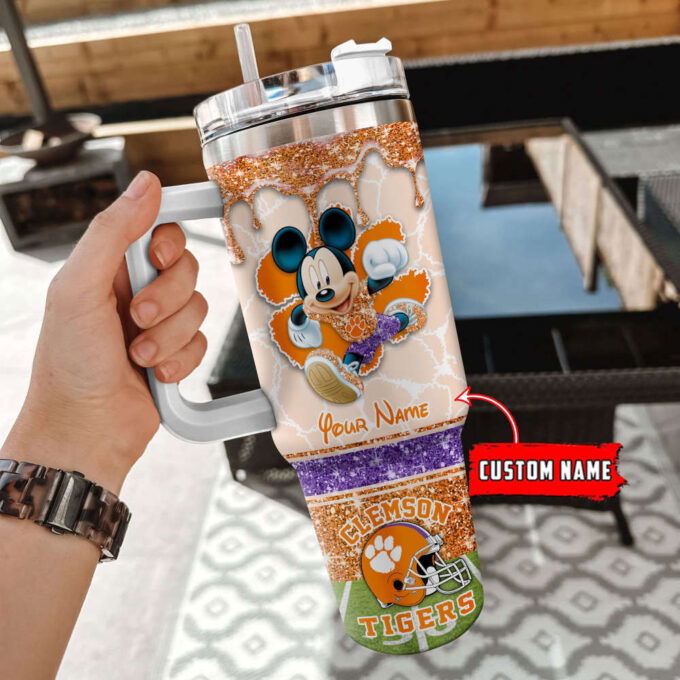 Clemson Tigers NCAA Style Personalized Stanley Tumbler 40oz Gift for Fans