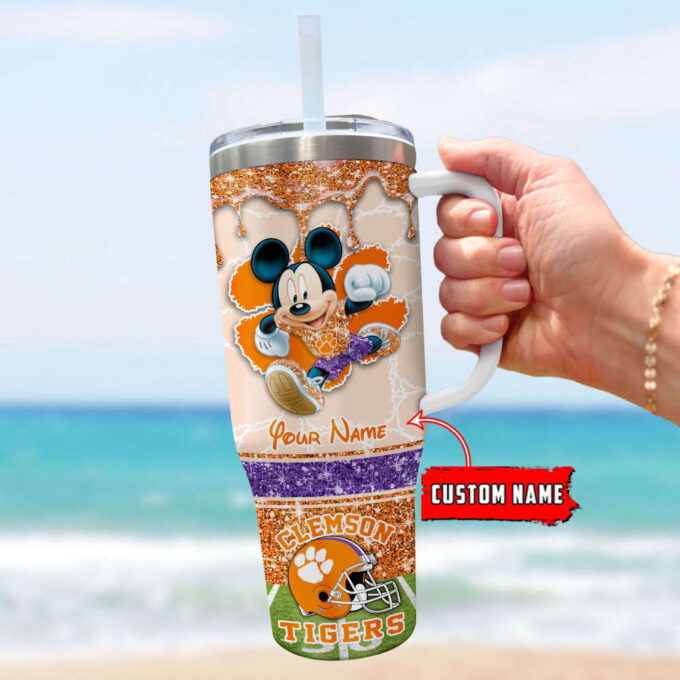 Clemson Tigers NCAA Style Personalized Stanley Tumbler 40oz Gift for Fans