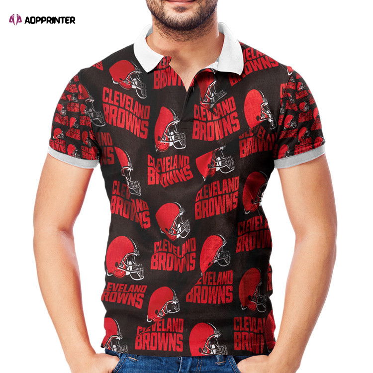 Cleveland Browns Logo v6 3D Gift for Fans Polo Shirt Cleveland Browns Logo v6 3D Gift for Fans Polo Shirt