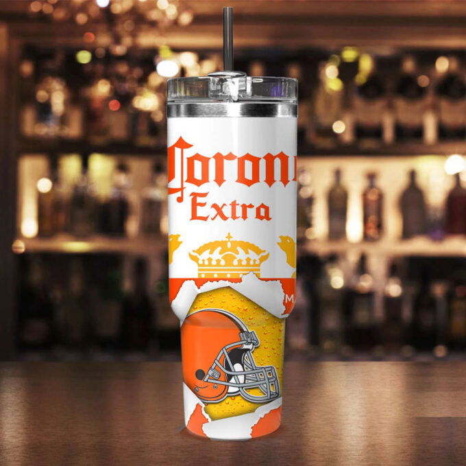 Cleveland Browns NFL Corona Extra Personalized Stanley Tumbler 40Oz Gift for Fans