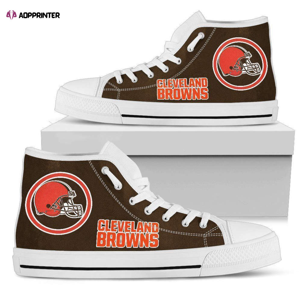 Cleveland Browns NFL Football Custom Canvas High Top Shoes Cleveland Browns NFL Football Custom Canvas High Top Shoes