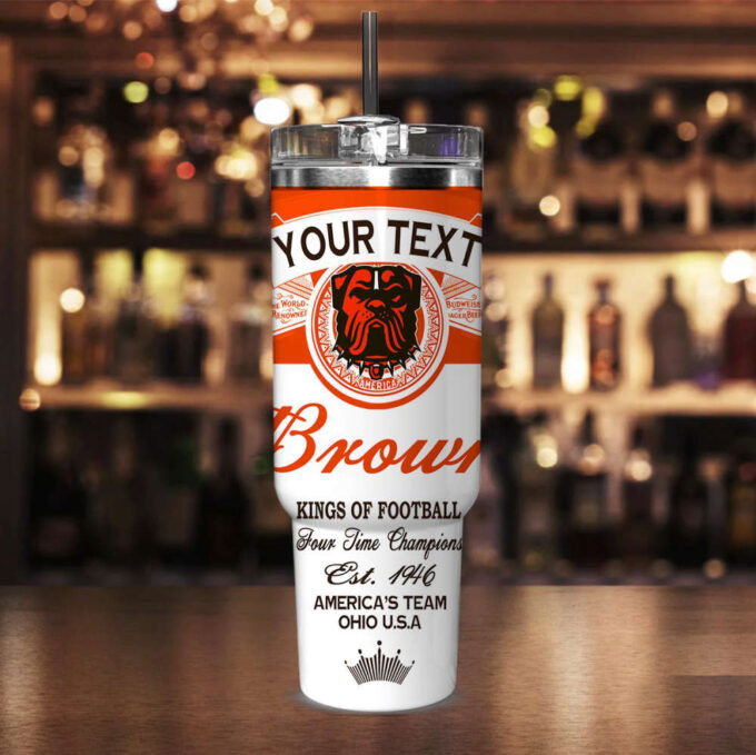 Cleveland Browns NFL Kings Of Football Custom Your Text Stanley Tumbler 40Oz Gift for Fans