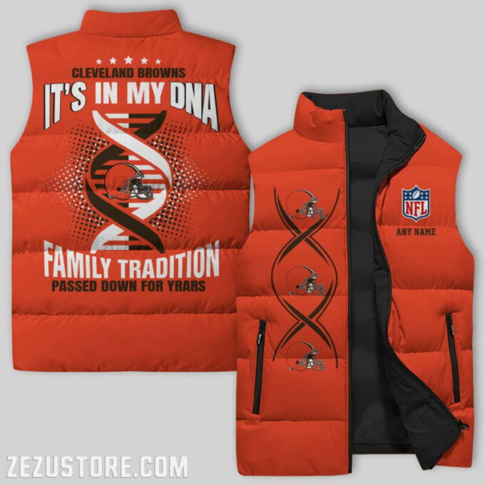 Cleveland Browns NFL Sleeveless Puffer Jacket Custom For Fans Gifts