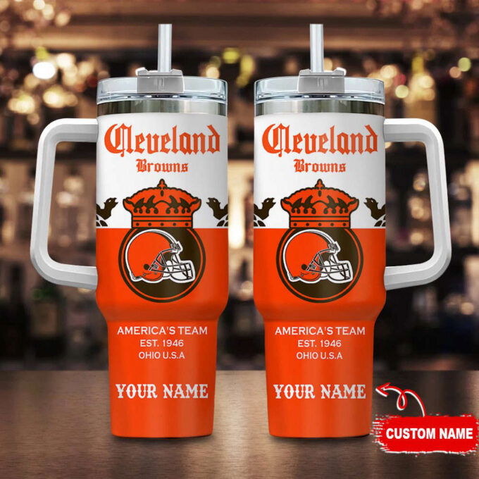 Cleveland Browns Personalized NFL Corona Extra 40oz Stanley Tumbler Gift for Fans