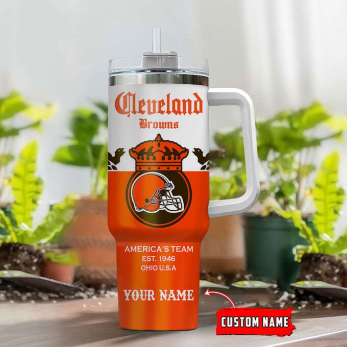 Cleveland Browns Personalized NFL Corona Extra 40oz Stanley Tumbler Gift for Fans