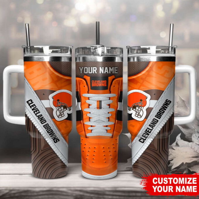 Cleveland Browns Sneaker NFL Personalized Stanley Tumbler 40Oz Gift for Fans