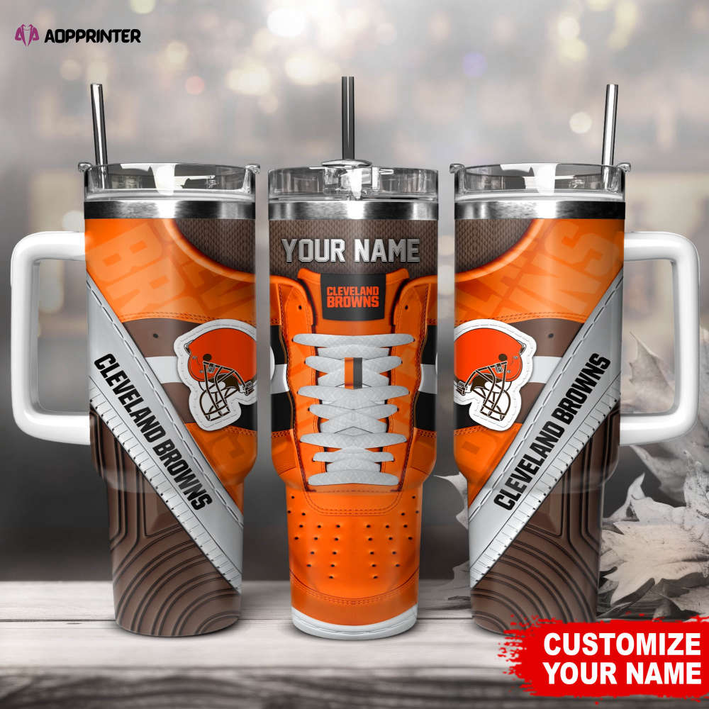 Cleveland Browns Sneaker NFL Personalized Stanley Tumbler 40Oz Gift for Fans Cleveland Browns Sneaker NFL Personalized Stanley Tumbler 40Oz Gift for Fans