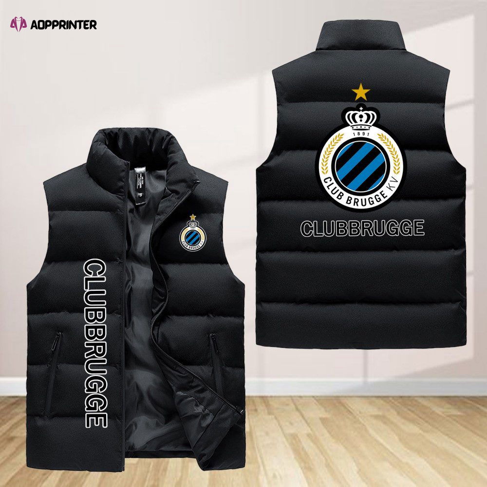 Club Brugge Kv Sleeveless Puffer Jacket Custom For Fans Gifts Club Brugge Kv Sleeveless Puffer Jacket Custom For Fans Gifts