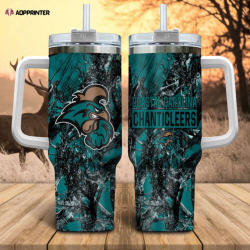 Cart 7 Coastal Carolina Chanticleers NCAA Hunting Personalized Stanley Tumbler 40oz Gift for Fans