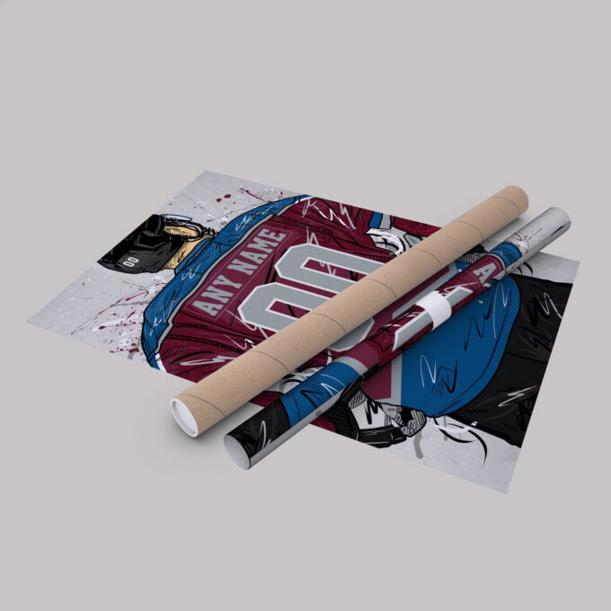 Colorado Avalanche Jersey NHL Personalized Jersey Custom Name and Number Canvas Wall Art Home Decor Framed Poster Man Cave Gift