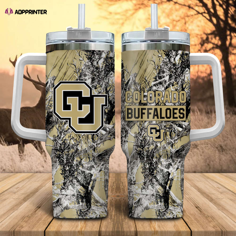Colorado Buffaloes NCAA Hunting Personalized Stanley Tumbler 40oz Gift for Fans Colorado Buffaloes NCAA Hunting Personalized Stanley Tumbler 40oz Gift for Fans