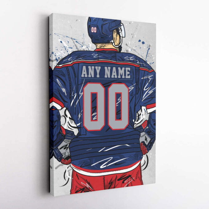 Columbus Blue Jackets Jersey NHL Personalized Jersey Custom Name and Number Canvas Wall Art Home Decor Framed Poster Man Cave Gift