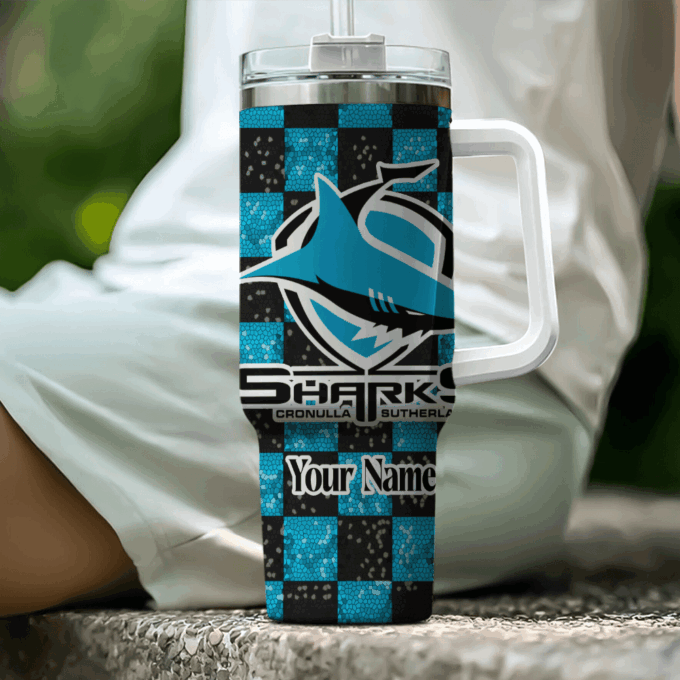 Cronulla Sutherland Sharks NRL Personalized Stanley Tumbler 40oz Gift for Fans
