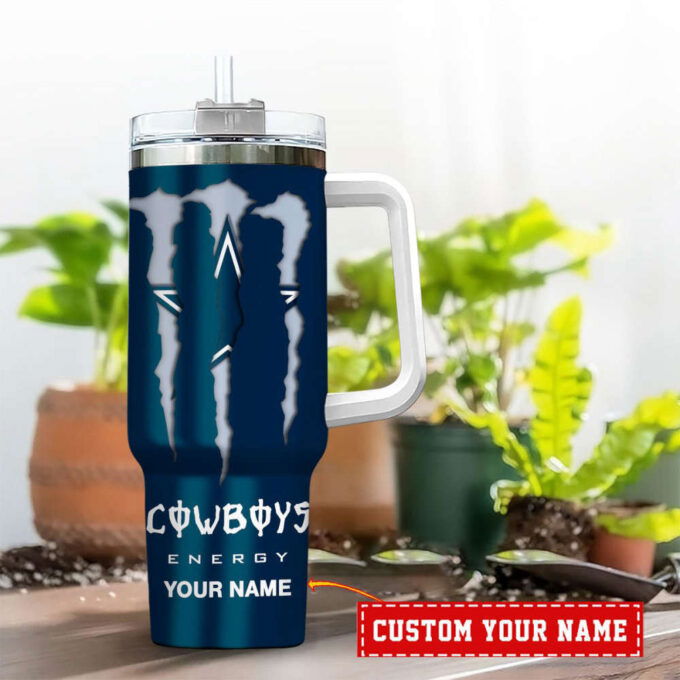 Dallas Cowboys NFL Energy Nutrition Facts Personalized Stanley Tumbler 40Oz Gift for Fans