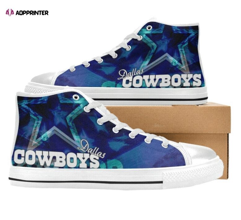 Dallas Cowboys NFL Football Custom Canvas High Top Shoes Dallas Cowboys NFL Football Custom Canvas High Top Shoes