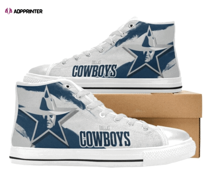 Dallas Cowboys NFL Football Custom Canvas High Top Shoes