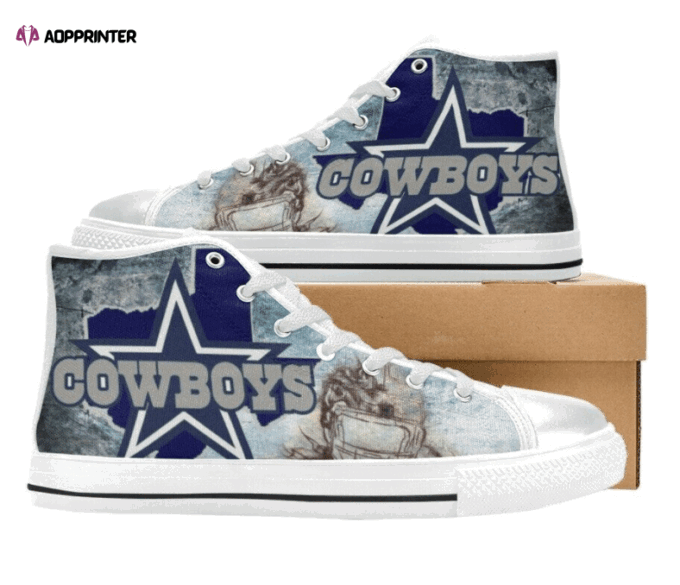 Dallas Cowboys NFL Football Custom Canvas High Top Shoes