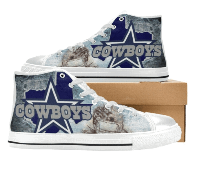Dallas Cowboys NFL Football Custom Canvas High Top Shoes