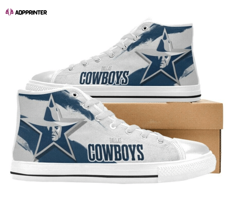 Dallas Cowboys NFL Football Custom Canvas High Top Shoes Dallas Cowboys NFL Football Custom Canvas High Top Shoes