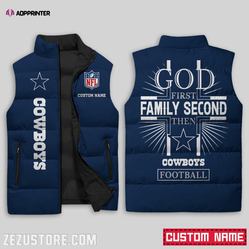 Dallas Cowboys NFL Sleeveless Puffer Jacket Custom For Fans Gifts Dallas Cowboys NFL Sleeveless Puffer Jacket Custom For Fans Gifts