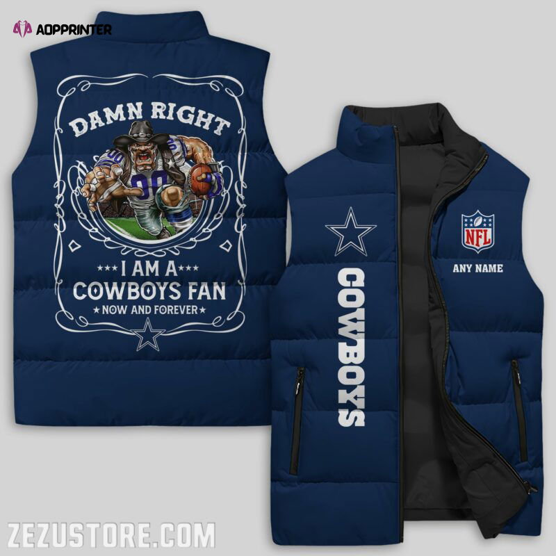Dallas Cowboys NFL Sleeveless Puffer Jacket Custom For Fans Gifts Dallas Cowboys NFL Sleeveless Puffer Jacket Custom For Fans Gifts