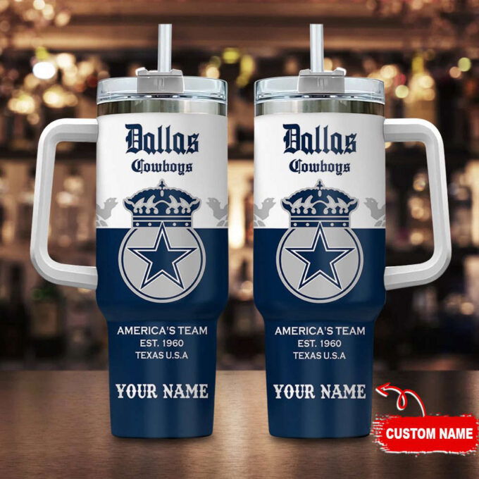 Dallas Cowboys Personalized NFL Corona Extra 40oz Stanley Tumbler Gift for Fans