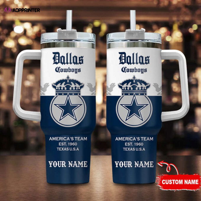 Dallas Cowboys Personalized NFL Corona Extra 40oz Stanley Tumbler Gift for Fans