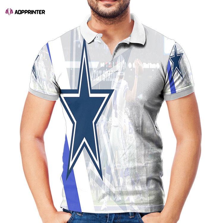 Dallas Cowboys Star PreScott Playing 3D Gift for Fans Polo Shirt Dallas Cowboys Star PreScott Playing 3D Gift for Fans Polo Shirt