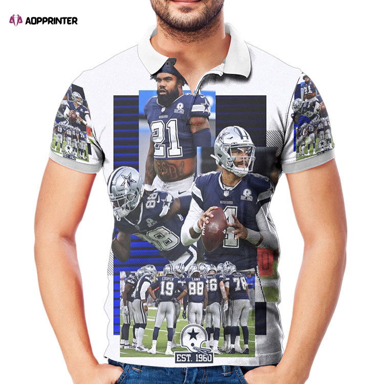 Dallas Cowsboys All Players7 3D Gift for Fans Polo Shirt Dallas Cowsboys All Players7 3D Gift for Fans Polo Shirt