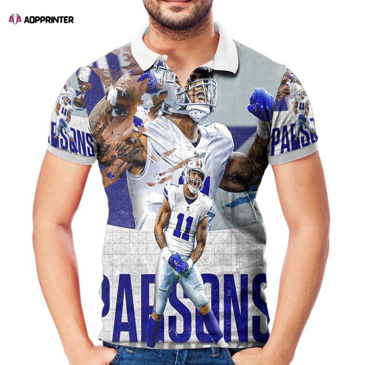 Dallas Cowsboys Micah Parsons3 3D All Over Print Polo Shirt Dallas Cowsboys Micah Parsons3 3D All Over Print Polo Shirt
