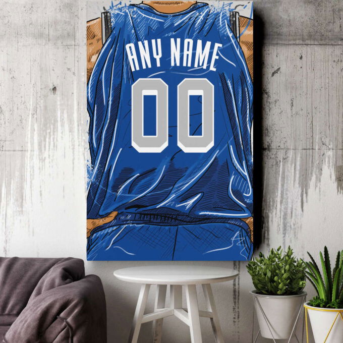 Dallas Mavericks Jersey Personalized Jersey NBA Custom Name and Number Canvas Wall Art Home Decor Framed Poster Man Cave Gift