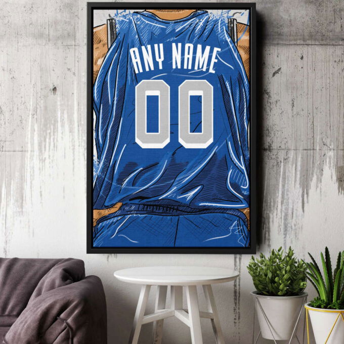 Dallas Mavericks Jersey Personalized Jersey NBA Custom Name and Number Canvas Wall Art Home Decor Framed Poster Man Cave Gift