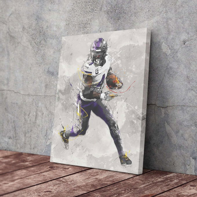 Dalvin Cook Poster Minnesota Vikings NFL Canvas Wall Art Home Decor Framed Poster Man Cave Gift