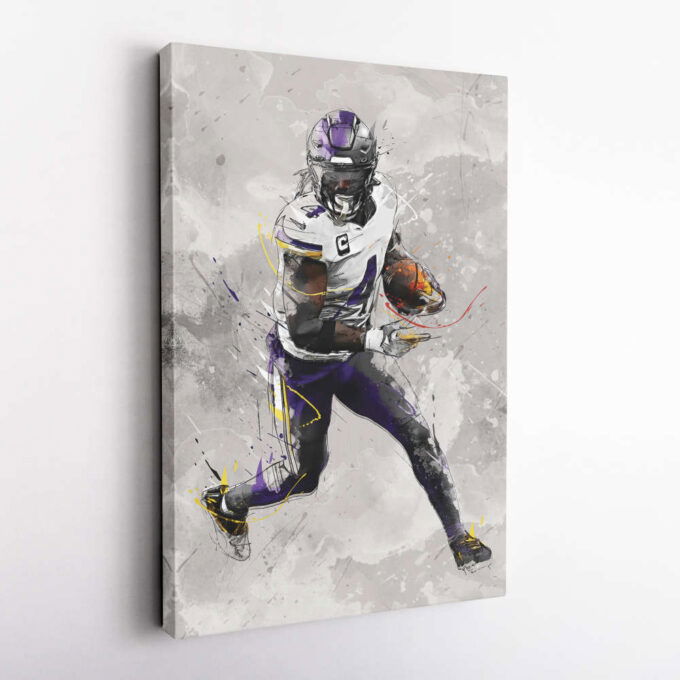Dalvin Cook Poster Minnesota Vikings NFL Canvas Wall Art Home Decor Framed Poster Man Cave Gift