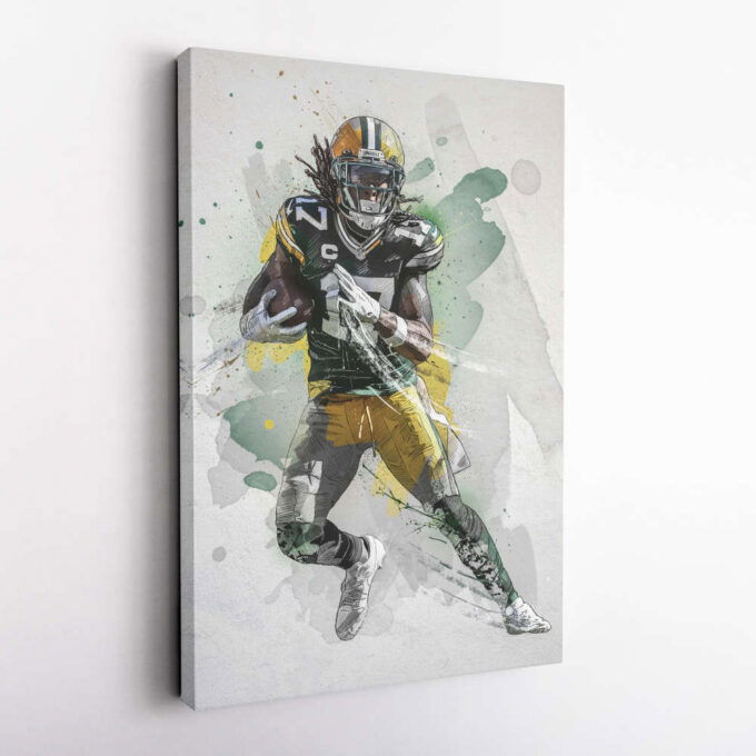 Davante Adams Poster Green Bay Packers NFL Framed Wall Art Home Decor Canvas Print Artwork