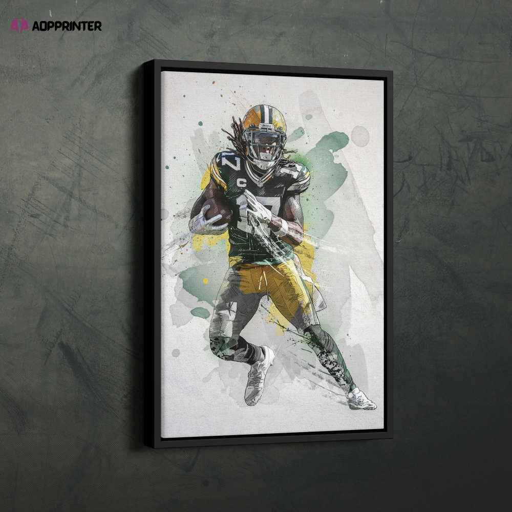 Davante Adams Poster Green Bay Packers NFL Framed Wall Art Home Decor Canvas Print Artwork Davante Adams Poster Green Bay Packers NFL Framed Wall Art Home Decor Canvas Print Artwork