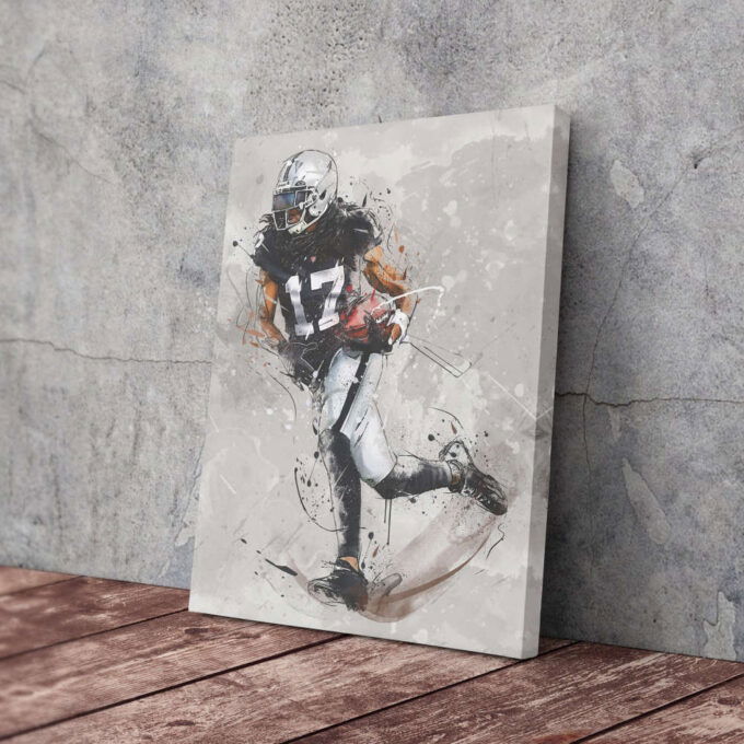 Davante Adams Poster Las Vegas Raiders NFL Canvas Wall Art Home Decor Framed Poster Man Cave Gift