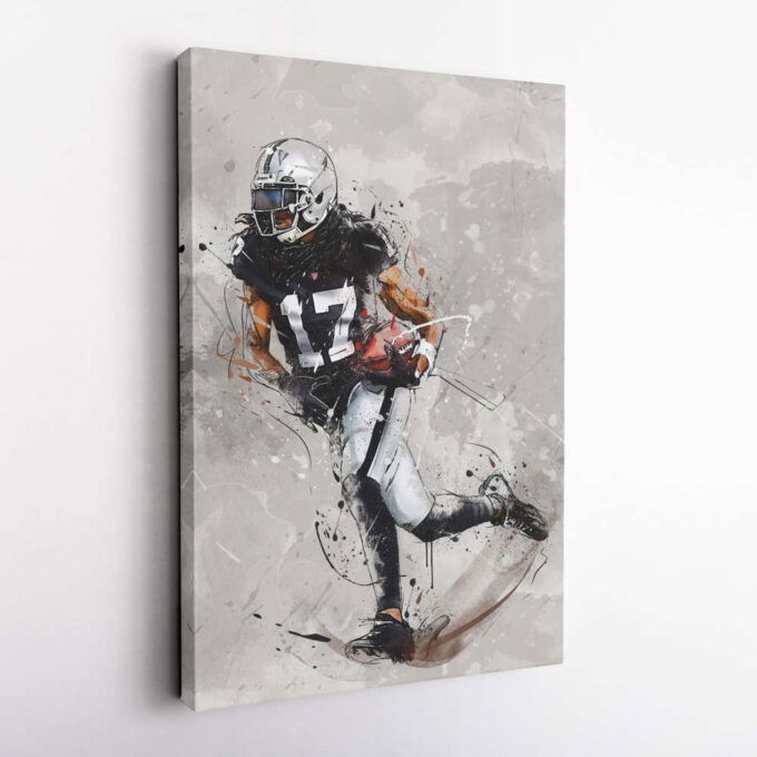 Davante Adams Poster Las Vegas Raiders NFL Canvas Wall Art Home Decor Framed Poster Man Cave Gift