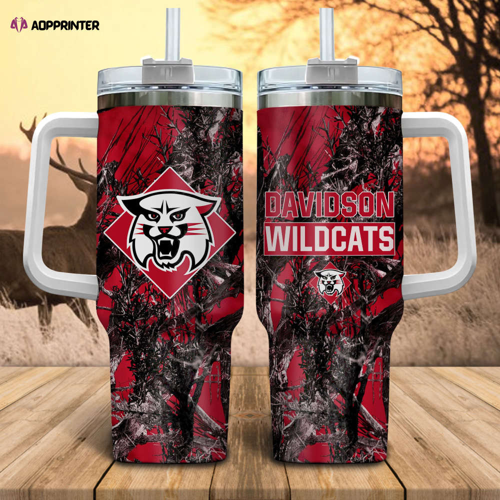 Davidson Wildcats NCAA Hunting Personalized Stanley Tumbler 40oz Gift for Fans Davidson Wildcats NCAA Hunting Personalized Stanley Tumbler 40oz Gift for Fans
