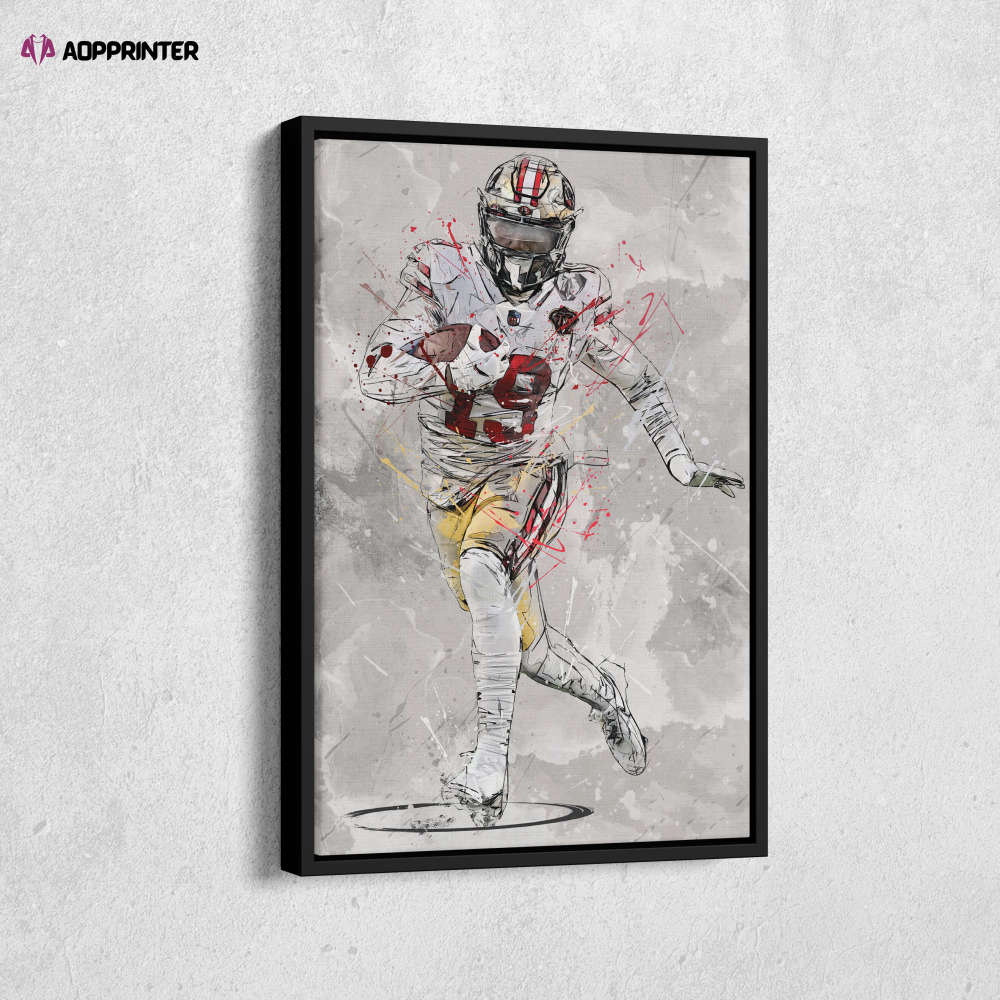 Deebo Samuel Poster San Francisco 49ers NFL Canvas Wall Art Home Decor Framed Poster Man Cave Gift Deebo Samuel Poster San Francisco 49ers NFL Canvas Wall Art Home Decor Framed Poster Man Cave Gift