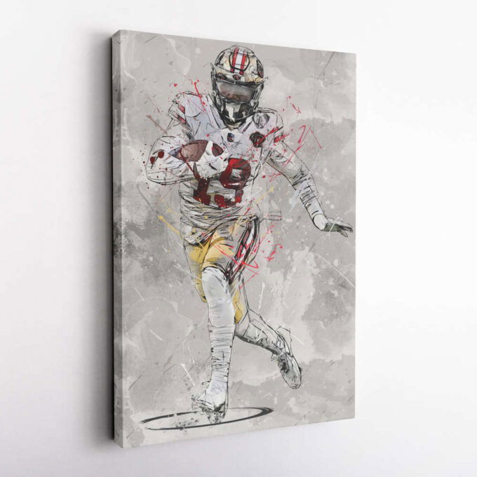 Deebo Samuel Poster San Francisco 49ers NFL Canvas Wall Art Home Decor Framed Poster Man Cave Gift