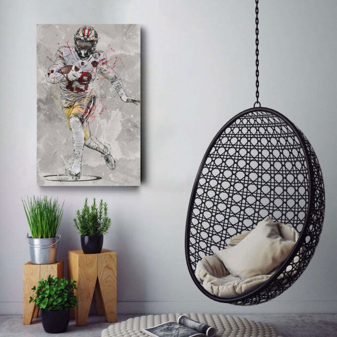 Deebo Samuel Poster San Francisco 49ers NFL Canvas Wall Art Home Decor Framed Poster Man Cave Gift
