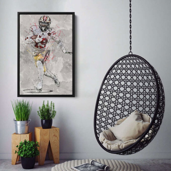 Deebo Samuel Poster San Francisco 49ers NFL Canvas Wall Art Home Decor Framed Poster Man Cave Gift