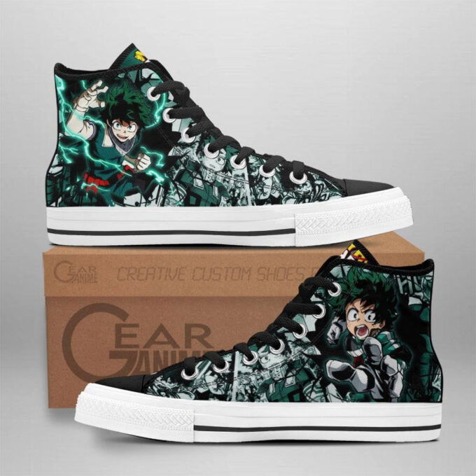 Deku Izuku Midoriya High Top Shoes Custom My Hero Academia Anime For Fans