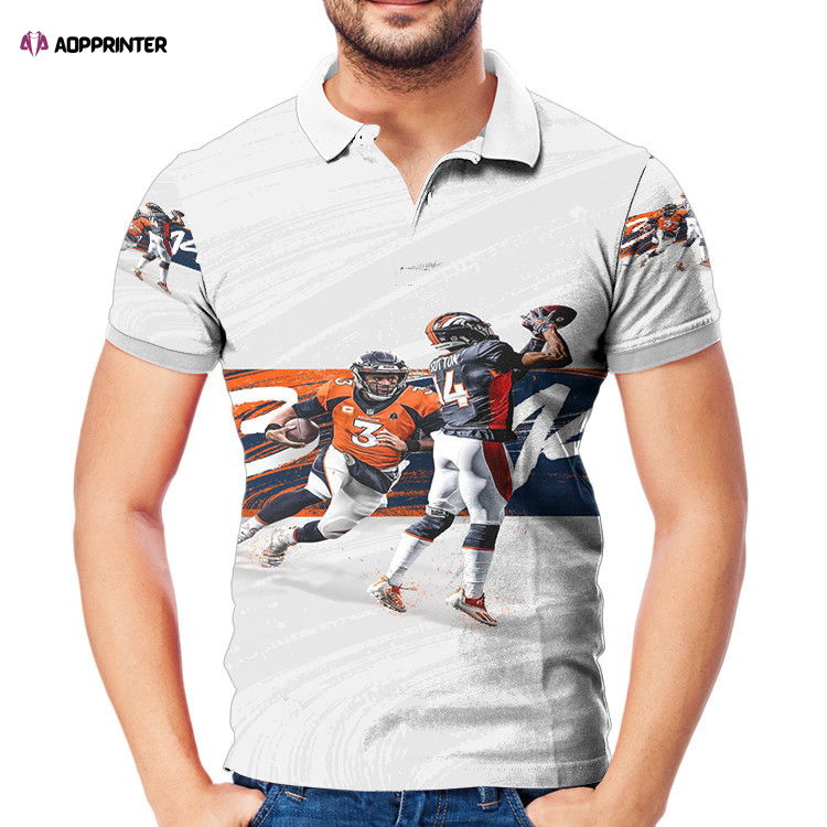 Denver Broncos DangeRuss Wilson x Sutton Courtland 3D Gift for Fans Polo Shirt Denver Broncos DangeRuss Wilson x Sutton Courtland 3D Gift for Fans Polo Shirt