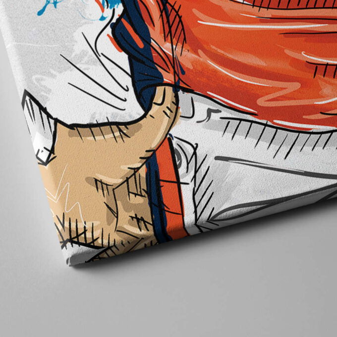 Denver Broncos Jersey Personalized Jersey NFL Custom Name and Number Canvas Wall Art Home Decor Framed Poster Man Cave Gift